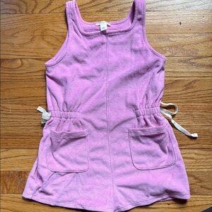 Crewcuts Pink Sleeveless Terry Cloth Romper size 6
